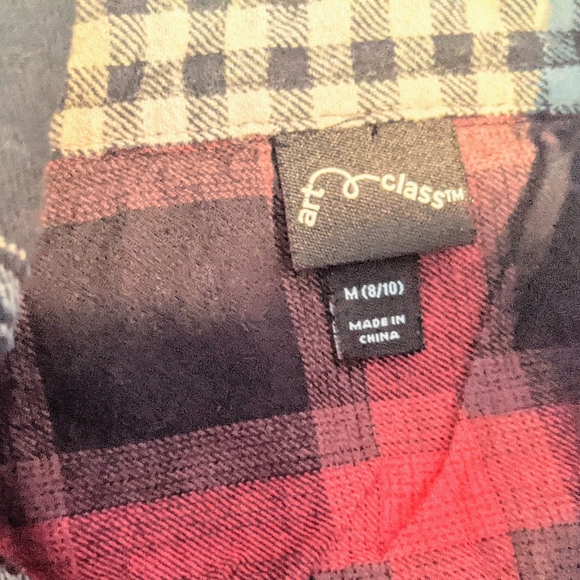 Art Class Black & Red Flannel Shirt Sz 8/10 - Picture 2 of 3